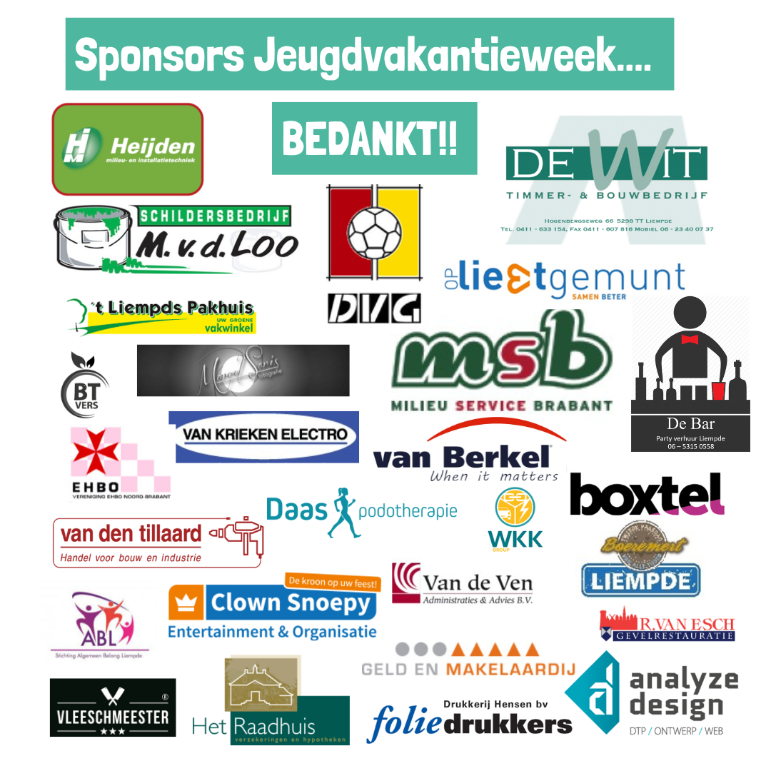 Sponsors bedankt!